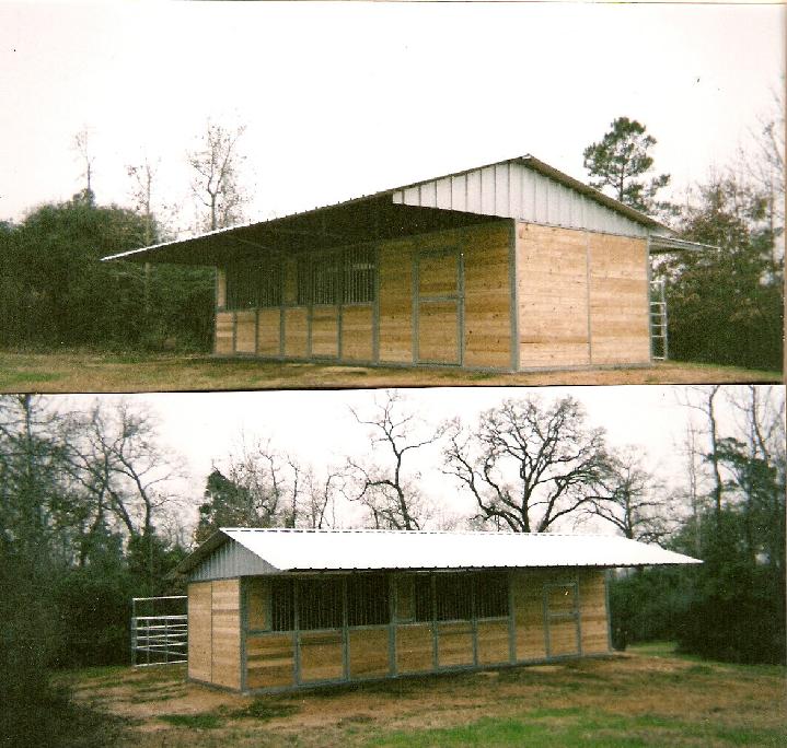 T&G Shedrow Barn with 8' Porch